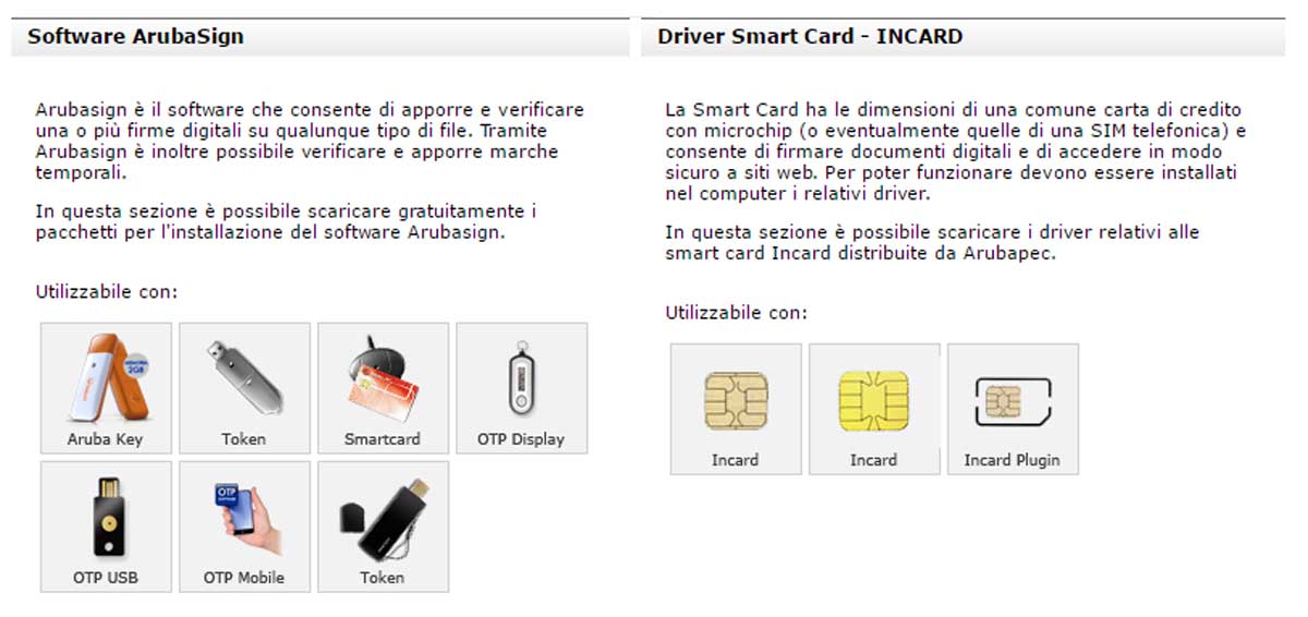Installare i driver per la firma digitale (smart card) e firmare un  documento con Aruba Sign 